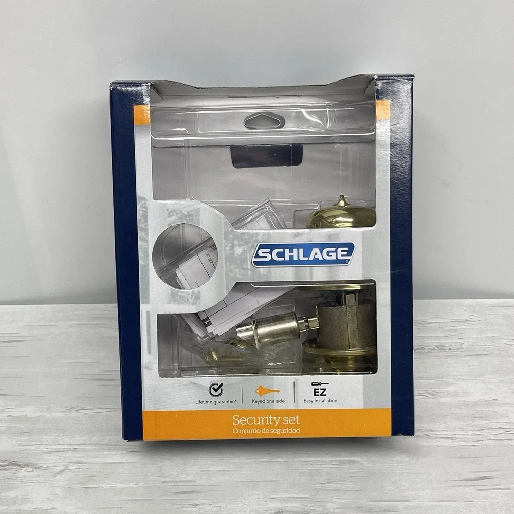Schlage FB50 V PLY 505 605 Plymouth Entry Knob Bright Brass Finish Open Box Read